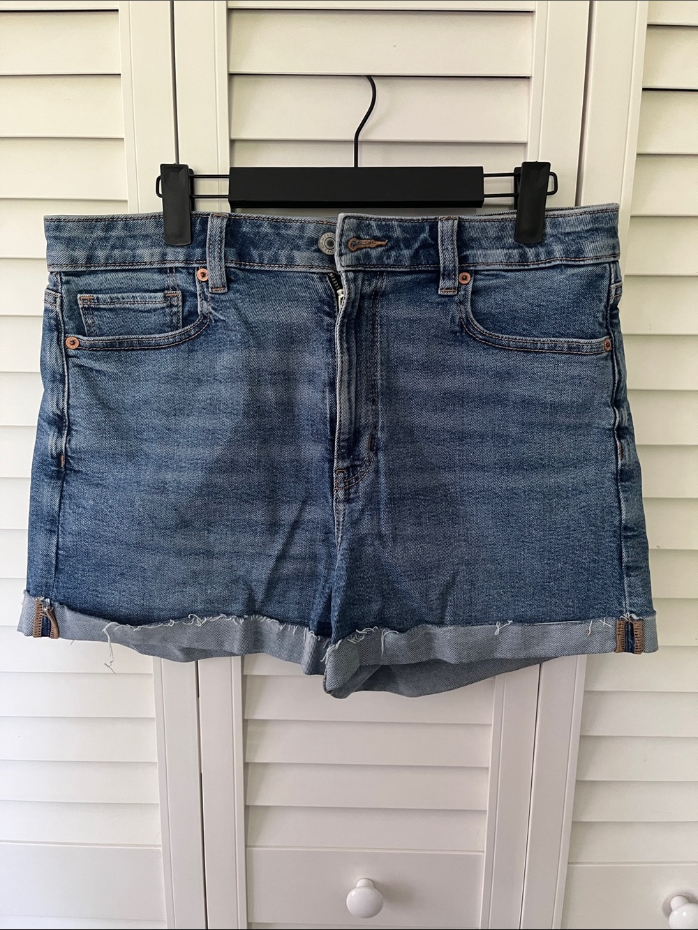 American Eagle Outfitters Medium Blue Denim Cutoff Shorts